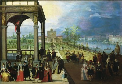 Feast in a palace by Louis de Caullery